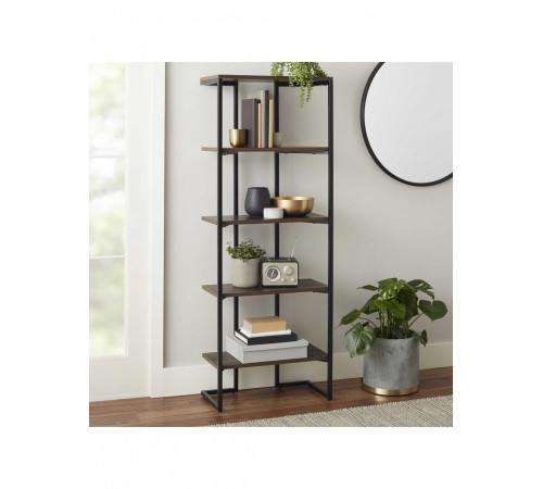 Стелаж MSMLOFT для дому у стилі Loft — 5 полиць, каркас металевий
