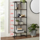 Стелаж MSMLOFT для дому у стилі Loft — 5 полиць, каркас металевий