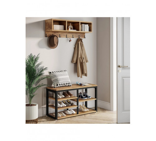 Вішалка для одягу 5 В 1 з настінною полицею