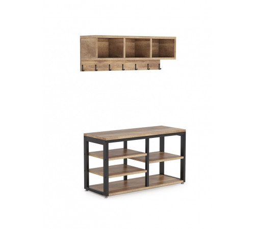 Вішалка для одягу 5 В 1 з настінною полицею