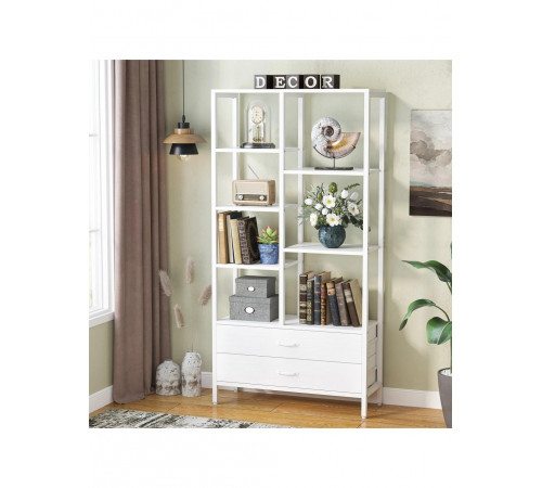 Стеллаж Etagere 8 с полками и 2-мя ящиками, белый