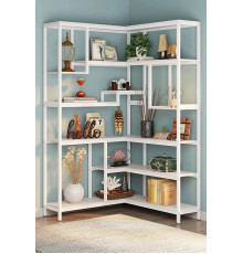 Стеллаж угловой 6-ярусный, белый