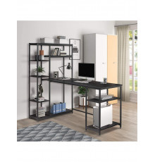 Стіл письмовий/комп'ютерний каркас металевий з полицями в стилі MSMLOFT