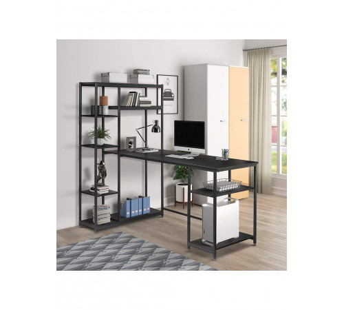 Письмовий стіл MSMLOFT з полицями — 160 × 75 × (60–90) см