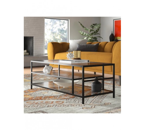 Журнальный столик Brehmer — Стекло, Металл и Многоуровневый Дизайн