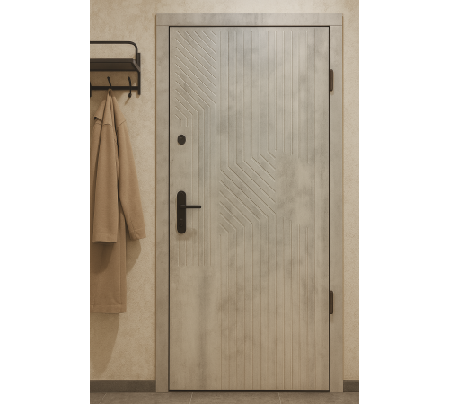 Вхідні двері Вулкан 860×2050 мм із МДФ з обох боків та двома замками