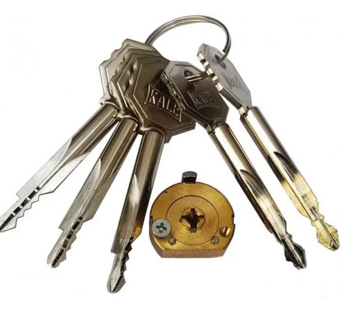 Цилиндр Kale 164 F с крестообразным ключом, 5 ключей, латунь