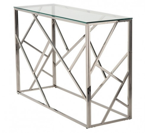 Консоль CF-3 прозорий срібло Vetro MSMLOFT