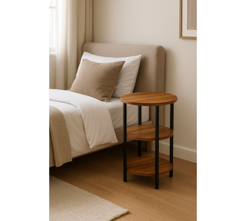 Круглый столик Jakwan с 3-ярусными полками