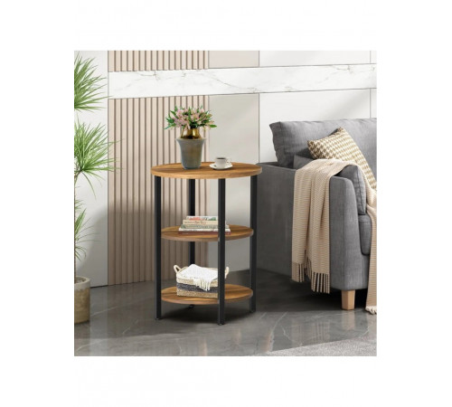 Круглый столик Jakwan с 3-ярусными полками