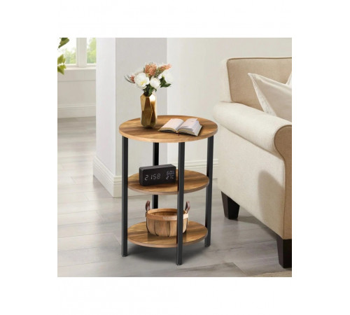 Круглый столик Jakwan с 3-ярусными полками