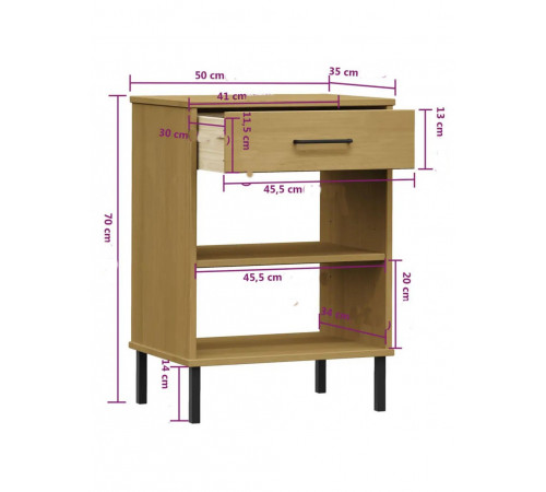 Консоль для зберігання з металевими ніжками