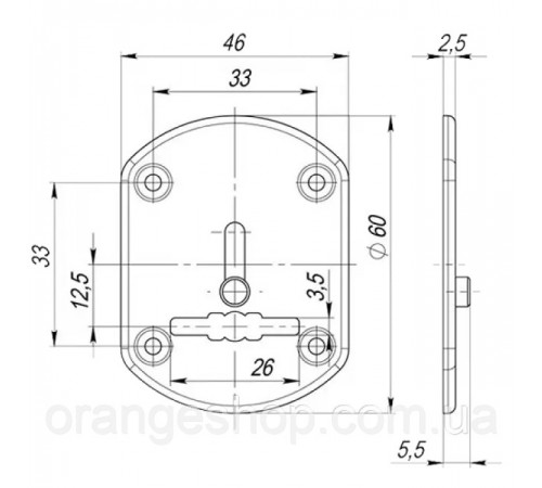 Сувальдная накладка KEDR T917 AB