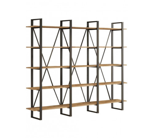 Стеллаж Хана Хоум – металл + ДСП (каркас 20×40 мм) в LOFT стиле