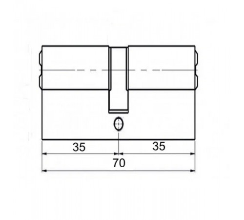 Сердцевина замка KEDR BRASS M70 (35*35) ZN