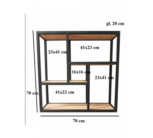 Книжная настенная полка от МСМ