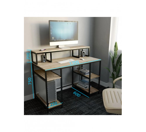 Стіл комп’ютерний у стилі MSMLOFT (металевий каркас)