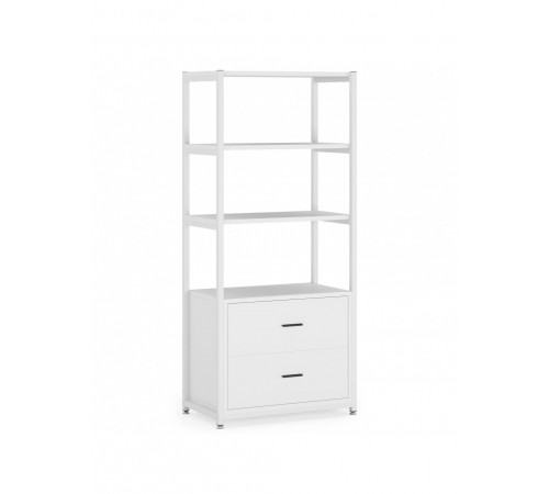 Стеллаж Etagere 4-ярусный с 2 ящиками, белый