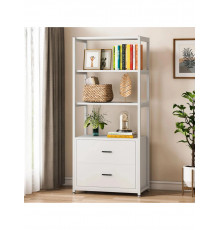 Стелаж Etagere 4-ярусний з 2 ящиками, білий (F1569)