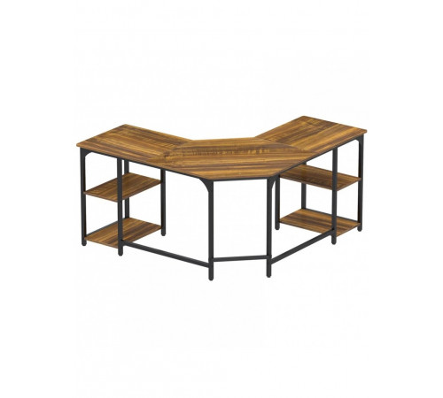 Г-образный компьютерный стол Haillee с металлическим основанием