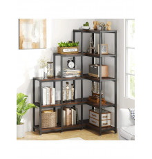 Стелаж кутовий 5-ярусний, коричневий