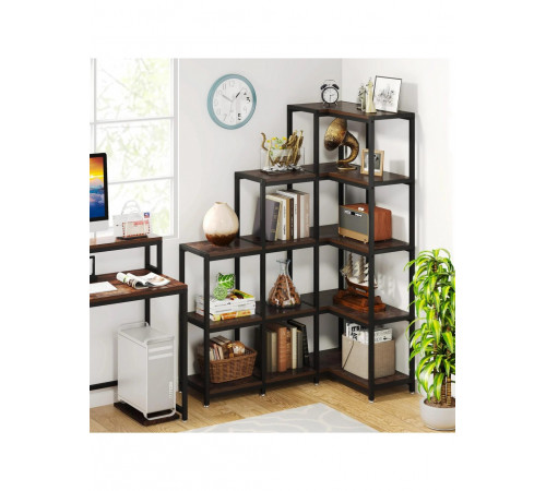 Стелаж кутовий 5-ярусний — відкритий стелаж для дому чи офісу