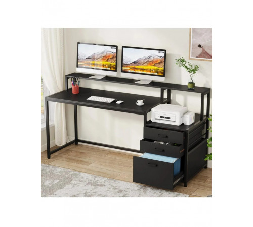 Письмовий стіл MSM з шухлядами та підставкою для монітора