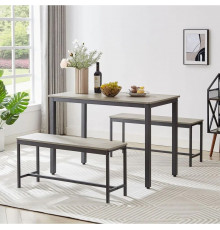 Обеденный стол, барный стол с 2 обеденными лавочками для кухни