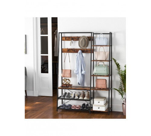 Вішалка для передпокою з лавкою для зберігання речей та 9 гачками