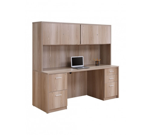 At Work Credenza Desk & Hutch Set - MSMLOFT
