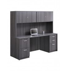 At Work Credenza and Hutch Set