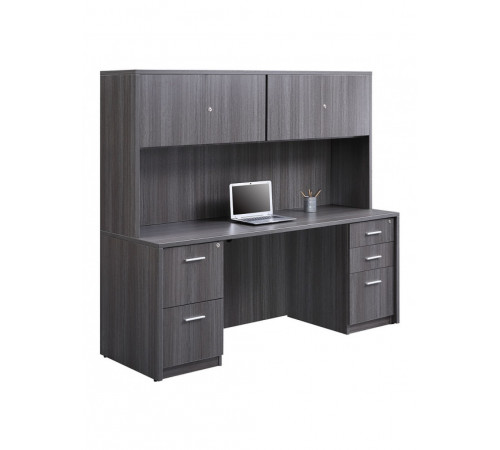 At Work Credenza Desk & Hutch Set - MSMLOFT