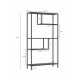 Стелаж з 5 відкритими полицями — металевий каркас, 178×100×33 см
