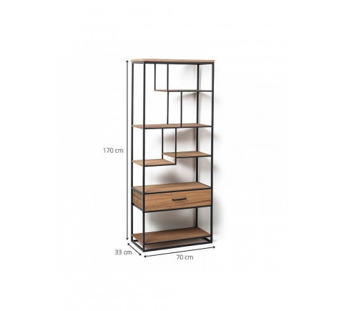 Стеллаж Zeno MSM — стильный открытый стеллаж 170×70×33 см