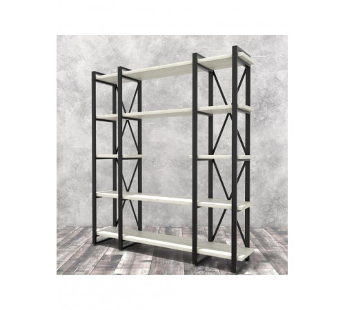 Стелаж Айсберг Лофт 160×182 см — чорний/білий