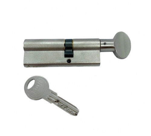 Цилиндр Kale 164SMС 45+10+30=85mm, никель, 5 ключей, с вертушкой, на короткой стороне