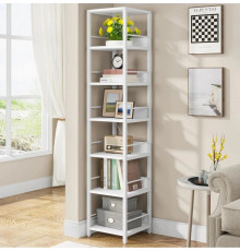 Стелаж кутовий 6-ярусний, білий