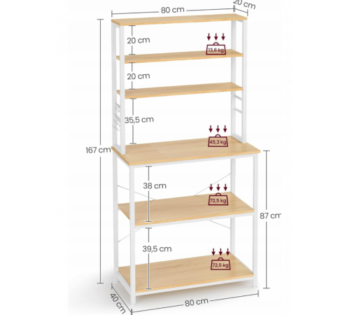 Кухонна полиця Vasagle CUSTOM — універсальний органайзер від МСМ