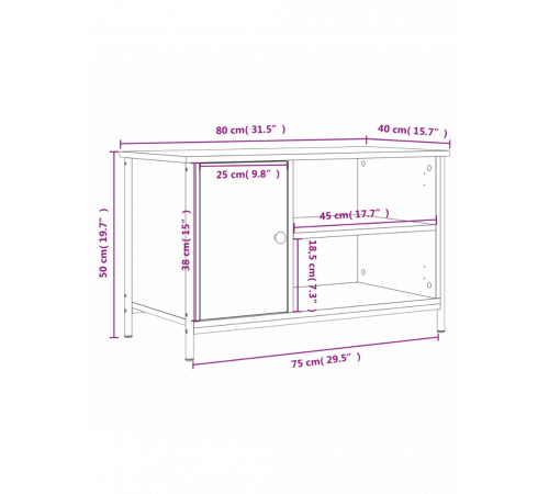 Тумба под ТВ, дуб Сонома — MSMLOFT