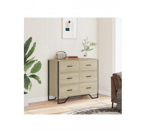 Комод дуб Сонома 91×35,5×74,5 см — надійний та просторий комод від MSM