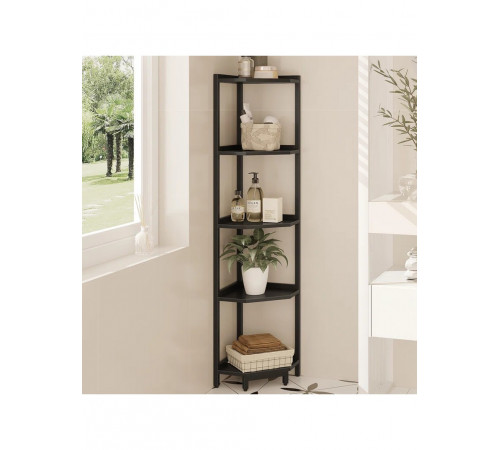 Стелаж для зберігання речей – 5 полиць, металевий каркас 135×30×30 см