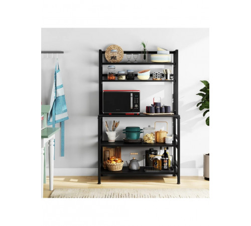 5-ярусна кухонна стійка - 168×80×40 см, ЧСЧ