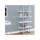 Стеллаж MSMLOFT 4 полки — металлический каркас, белый/серебристый (150×80×35 см)