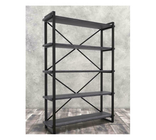 Стелаж Айсберг Loft 120×182-2 Чорний/Графіт