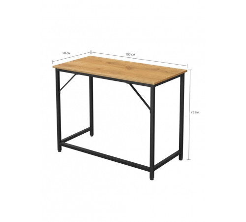 Письменный стол на металлической основе (100×50×75 см) — MSMLOFT