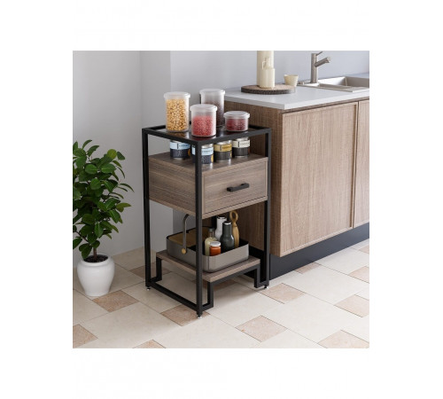 Столик 3-ярусний зі шухлядою MSMLOFT 78×40×40