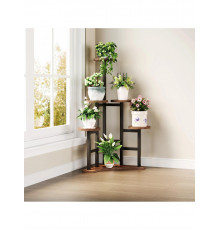 Підставка кутова для кімнатних рослин 6-ярусна, коричневий