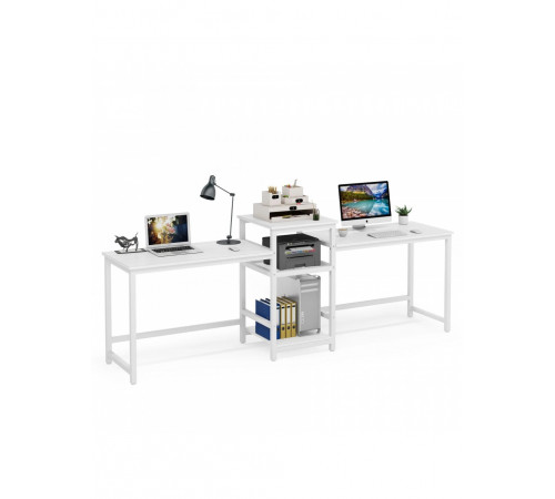 Стіл двомісний з полицями