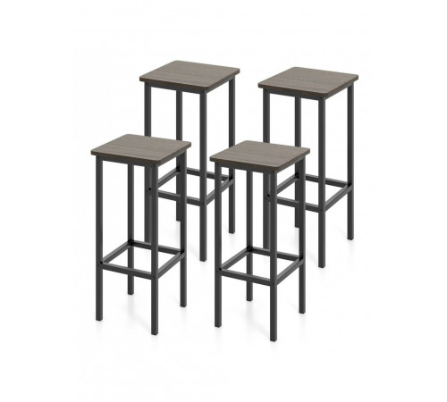 Набір барних стільців Gymax — 4 шт, висота 66 см (без спинки)