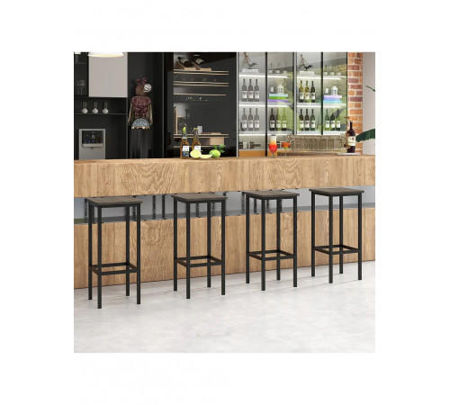 Набір барних стільців Gymax — 4 шт, висота 66 см (без спинки)